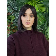 Aura Peruk Siyah Renk Tonunda Olan Doğal Görünüme Sahip Liza Vip Modelimiz
