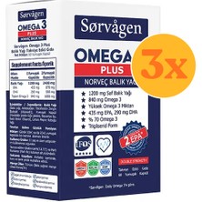 Sorvagen Omega 3 Plus Norveç Balık Yağı 60 Kapsül - 3 Adet (180 Kapsül)