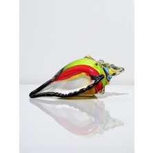 Hediye Fikri Murano Cam Renkli Deniz Kabuğu Dekoratif Obje 11 × 24 cm