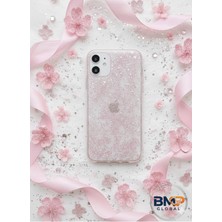 iPhone 13/14 Uyumlu Işıl Işıl Parlayan Simli ve Pullu Şeffaf Silikon Kılıf