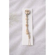 Ahşap Bebek Emzik Askısı - Emzik Zinciri - Emzik Tutacağı