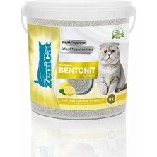 ZeniCat Limonlu Bentonit Kedi Kumu 8 Lt – İnce Taneli, Güçlü Topaklanan, Koku Kontrolü, Doğal Kum