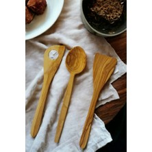 Tahta Kaşık Yemek Kaşığı Ahşap Servis Seti Set Zeytin Ağacı Mutfak Gereçleri Yemek Takımı