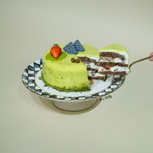 Miss Betty Linda Porselen Kapaksız Kek Fanusu