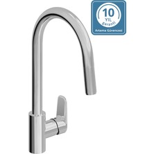 Artema Shift Pull-Down Eviye Bataryası A43749, Krom, V-Bright Kaplamalı