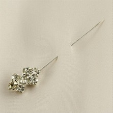 Zero Land Matrixzn Taşlı Eşarp Iğnesi - Gümüş Rengi