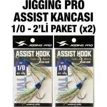 Fb Cup Jigging Pro Carbon Steel Assist Hook 1/0 Asist Iğnesi - 2 Paket Set (Toplam 4 Iğne)