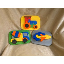 Mibe.co Taşıtlar Serisi Renkli Eğitici Puzzle