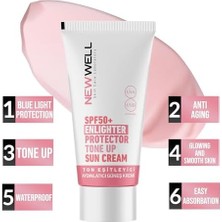 Ton Eşitleyici Yüksek Koruma Etkili Güneş Kremi | Aydınlatıcı Etkili Spf 50+ | Uva/uvb Korumalı Pembe Yüz Güneş Kremi 50 ml