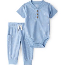 Carter's Erkek Bebek Body Pantolon Set 3 Ay-24 Ay Mavi