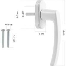 Nexa Pvc Pimapen Pencere Kolu Balkon Sürme Kapı Kolu (5, Beyaz)