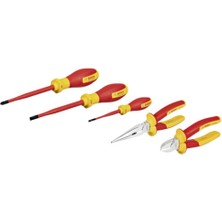 Nexa Professional, Vde El Aleti Seti 5 Parça (1x Yan Keski 160MM; Kargaburun 200MM, Tornavida Sl 3.5 x 75MM, Tornavida Sl 6.5 x 125MM, Yıldız Tornavida Ph2 x 125MM), 1600A02NG2, Kırmızı