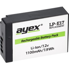 Ayex LP-E17 Li-Ion Kamera Bataryası - Örneğin Eos Rp 800D 760D 750D 200D 77D M6 Için - Güçlü, Güvenilir ve Uzun Ömürlü