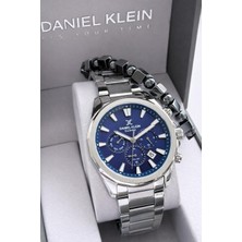 Daniel Klein Erkek Kol Saati 30 Metre Suya Dayanıklı Çelik Kordon + Bileklik Hediyeli VS.BLKT.0844