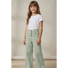 Mutlu Kids Kız Çocuk Wide Leg Kot Pantolon