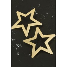 Zero Land Matrixzn Yıldız Yeni Sezon Metal Küpe - Sarı