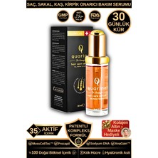 Dr. Sammy's Quarine Onarıcı Premium Saç Serumu (1 Aylık) Dökülmelere Karşı Bitkisel Kök Hücre Ekstratları, Vitamin ve Mineral Içeren %100 Saf ve Doğal Saç, Sakal, Kaş, Kirpik için Serum