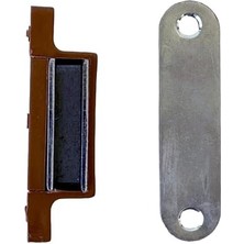 Sineklik ve Dolap Kapakları Için Mıknatıslı Tutucu Kilit 2li Kahverengi