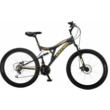 Salcano Hector 26 Mekanik Disk Fren 21 Vites Mat Siyah Sarı Dağ Bisikleti