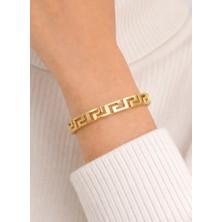 Kızılay Kuyumcusu 14 Ayar Altın Grek Tasarım Zigzag Model Kelepçe Bilezik 14.15 gr