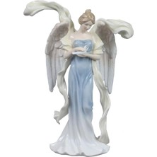 Veronese Collection Porselen Güvercin ve Kadın Melek Figür 24cm