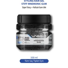 Vasso 24 Saat Üstün Tutucu Özellikli Islak Görünümlü Hafızalı Saç Jölesi Stiff Mnemonic Gum Gel 500 ml 8699216347676