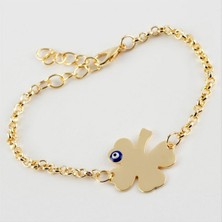 Zero Land Matrixzn Yonca Trend Zincir Bileklik - Sarı