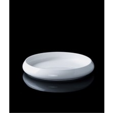 Acar 24X3,8 cm Yuvarlak Servis Tabak SCT-21-0220 1 Adet Beyaz Porselen Malzeme