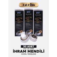 Handy Towel Ihram Için Doğal Temizleme Mendili, Hac - Umre Alkolsüz ve Kokusuz Mendil 3'lü Set 30 Adet