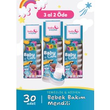 Baby Waybe 3'lü Bebek Bakım & Temizlik & Hijyen Mendili 30 x 4,5 ml Seyahat Boy Sihirli Mendil