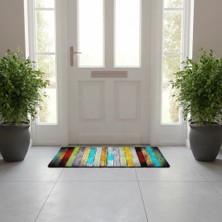 Esnature Rustik Ahşap Renkli Kapı Önü Paspası 45X70 cm