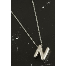 Zero Land Matrixzn N Harfli Balon Kolye - Gümüş Rengi