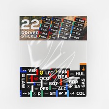 Baprile Motorsporları F1 Yarışçıları 2026 Lineup 22 Parça Sticker Paketi Kaliteli Su Geçirmez Etiket Seti