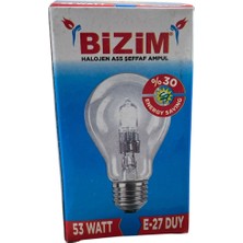 Bizim 53 Wat Halojen Şefaf Ampul 2ADET
