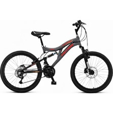 Salcano Hector 26 Mekanik Disk Fren 21 Vites Koyu Gri Kırmızı Dağ Bisikleti