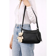 Westbag Hakiki Deri Kadın Ayıcıklı Cüzdanlı Fermuarlı Gondol El ve Omuz Çantası