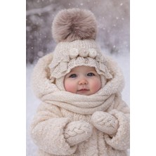 Dandini Recors My Baby Kumsal Kız Bebek Yün  Bere Şapka