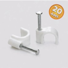 Politec ZP-1180 4 Numara Beton Çivili Kablo Sabitleme Kroşe (20 Adet)