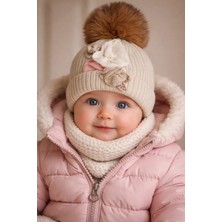 Dandini Recors My Baby Kumsal Kız Bebek Yün  Bere Şapka