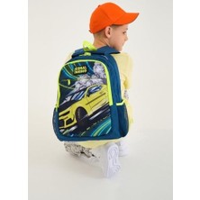 Nefti/sarı Araba Ilkokul ve Ortaokul Sırt Çantası Üç Bölmeli Erkek Çocuk