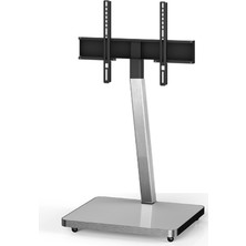 Sonorous Pl 2700- WHT -SLV - W Gri Alüminyum, BeyazTaban Tekerlekli Tv Sehpası 65''