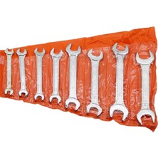 8 Parça Anahtar Takımı Seti Ağzı Açık Çift Taraflı 6-22MM 6X7-8X9-10X11-12X13-14X15-16X17-18X19-20X22 Araba Motorsiklet Bisiklet Tamiri Somun Sıkma Aparatı