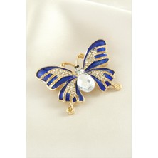 Tkçbj Kelebek Mineli Taşlı Broş Tkçbj