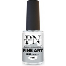 Patrisa Nail Sulu Boya Fine Art A9, Akvarel Damla Gümüş 8 ml