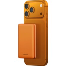 Energea Alupac Mini 5k 5.000 Mah 20W Type-C ve 15W Kablosuz Şarj Çıkışlı Pd Hızlı Şarj Magsafe Powerbank - Turuncu