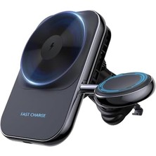 Kablosuz Şarj Ile Uyumlu Kablosuz Araç Şarj Aleti 2'si 1 Arada, 15W Şarj Aleti 2 Amper Araç Telefon Tutucu 15 14 13 12 11 Pro Max Ultra 2/1 Seri 9 8 7 6 5 4 3 Uyumlu