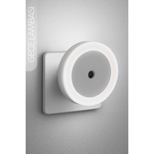 Telvesse Yuvarlak Otomatik Gece Lambası Işığa Duyarlı Karanlık Ldr Sensörlü Koridor Beyaz GC01