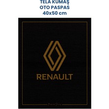 Balkan Ambalaj Tela Kumaş Suya Dayanıklı 40X50CM Renault Uyumlu 50ADET Oto Paspas Siyah Altın Rengi Baskı