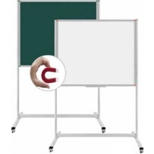 Panda Emaye Yüzey Tekerlekli Ayaklı Yazı Tahtası Pan 272 Beyaz 120X120