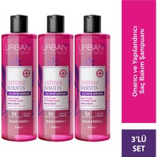 Urban Care Intense Keratin Yoğun Hasar Onarıcı Saç Bakım ŞAMPUANI-350ML-VEGAN X3